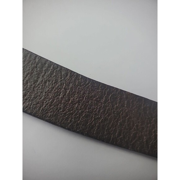 Vintage Fossil Belt Genuine Leather Mens Brown Adjustable Silver Tone Hardware - Picture 13 of 16
